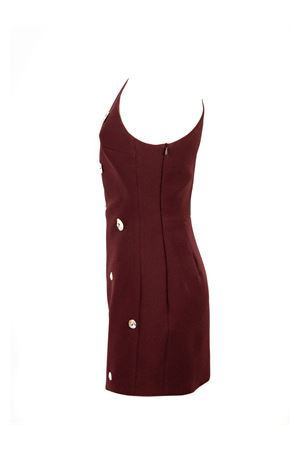 Crystal Embroidered One Shoulder Mini Dress DAVID KOMA | PF25DK77DBURGUNDYSILVER